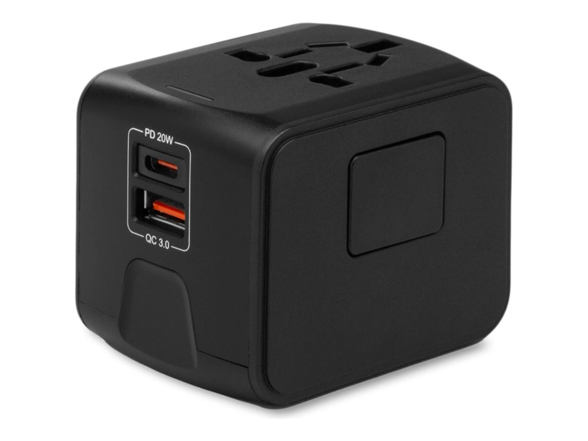 Cellairis 040150068 International USB C and USB A Travel Adapter Black