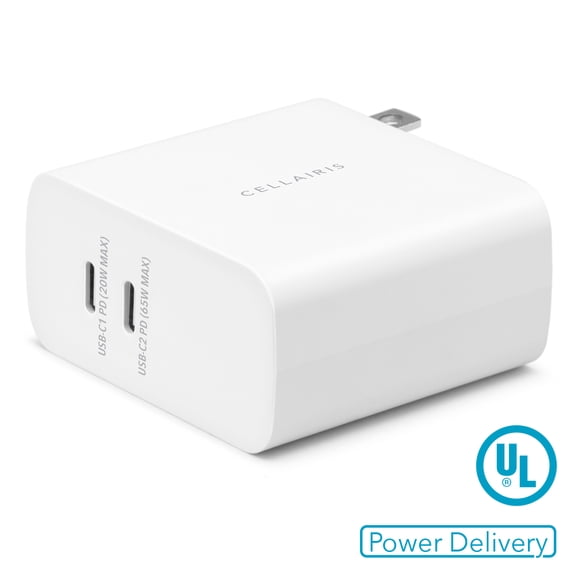 Cellairis Wall Charger - Dual USB-C + USB-C 70W White