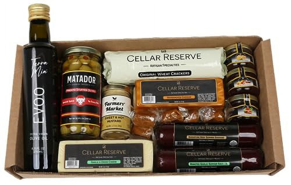 Cellar Reserve Charcuterie Box by Deli Direct, Summer Sausage, Cheddar