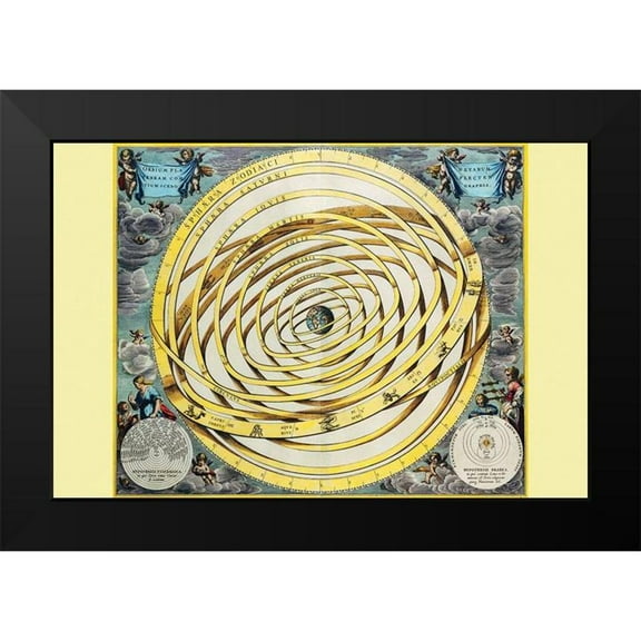 Cellarius, Andreas 18x13 Black Modern Framed Museum Art Print Titled - Celestial Map