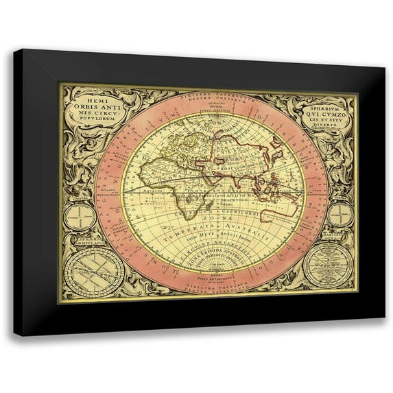Cellarius, Andreas 18x15 Black Modern Framed Museum Art Print Titled - Maps of the Heavens: Hemisphaerium Orbis Antiqui