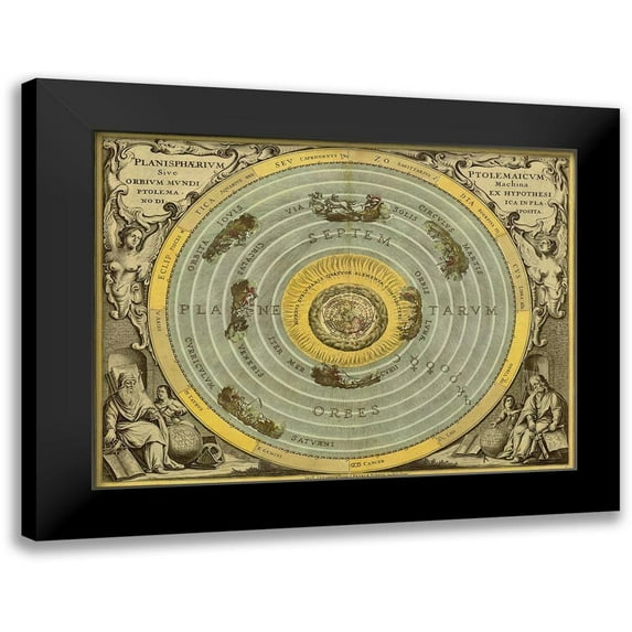 Cellarius, Andreas 18x15 Black Modern Framed Museum Art Print Titled - Maps of the Heavens: Planisphaerium Ptolemaicum