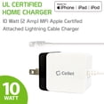 thumbnail image 1 of Cellet 10 Watt / 2 Amp Folding Blade Wall Charger Compatible for iPhone 14/13/12/11/Xs/Xr/X/8/7/6S/6/Plus/5SE/5S/5, 1 of 7