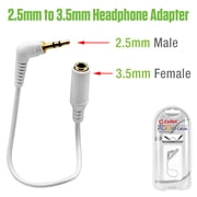 Cellet 2.5mm to 3.5mm Audio Aux Jack Headphone Stereo Adapter; 2.5mm Male to 3.5mm Female Auxiliary Connector