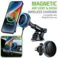 thumbnail image 1 of Cellet 2-in-1 Magnetic Wireless Charging Air Vent and Dashboard Phone Holder Mount with Telescoping Arm, 1 of 14