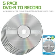 Cellet 5-Pack DVD+R 4.7GB 16X Optical Recordable Media Blank Disc for Video, Pictures, MP3 Files
