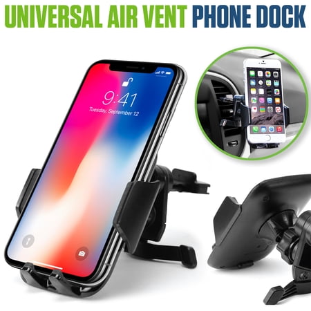 Cellet Universal Car Air Vent Phone Mount Holder with 360° Rotation, Adjustable Smartphone Grip, One-Touch Release, Secure Vent Clip for iPhone and Android Phones