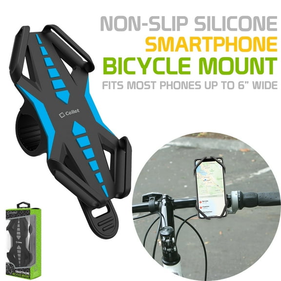 Cellet Bike Phone Mount Universal Bicycle Holder Mount Compatible with Apple iPhone, Samsung Galaxy, Google Pixel & More - Blue