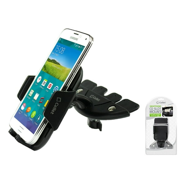 Cellet CD Slot Mount, Car Phone Holder, Cradle, Compatible for Alcatel Tetra/7/REVVL 2Plus/Verso/U5/REVVL/A30 Fierce/Cingular Flip 2/ QuickFlip/Go Flip/Streak/IDOL 5, Coolpad Defiant/Canvas