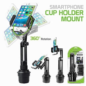 Cellet Car Cup Holder Phone Mount, Universal Adjustable Cradle Car Mount  Compatible with iPhones Samsung Galaxy, Note, Motorola Moto, Google Pixel ( Fit for Tesla Model 3 and Y) Extra Long Neck 