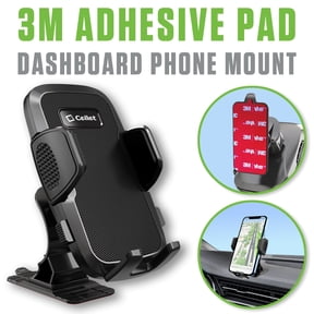 Cellet Universal Car & Desk Phone Mount - Strong 3M Adhesive Pad, 360 Rotation, One-Touch Release - Secure Windshield, Dashboard & Countertop Holder for iPhone, Samsung, Android