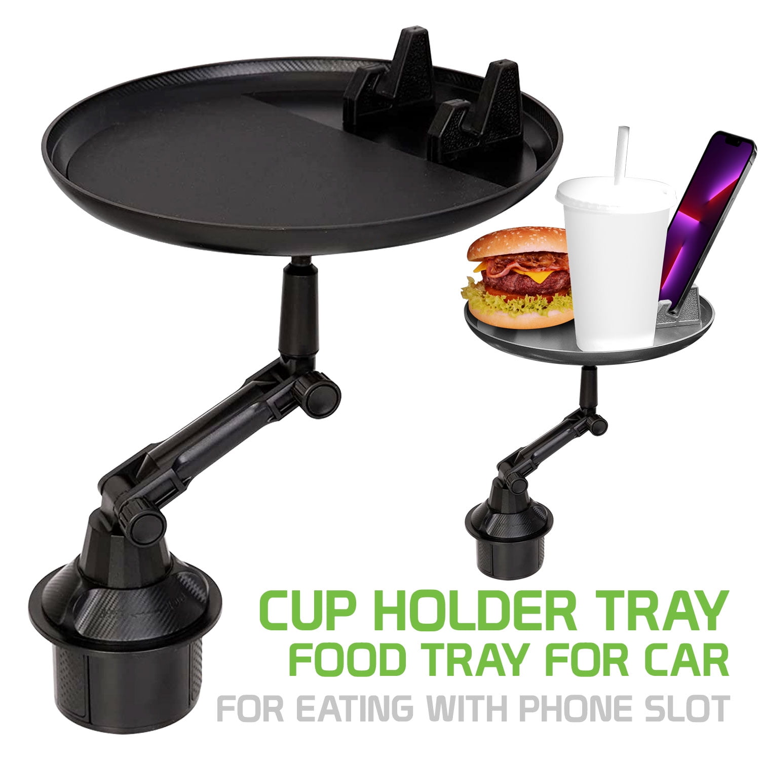 Cup Holder Mount Tray And Phone Holder - Tanziilaat