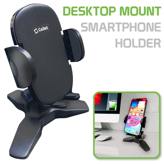 Cellet Multi-Functional Desktop Phone Holder Mount Compatible with for Apple iPhone, Samsung Galaxy, Google Pixel