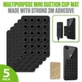 thumbnail image 1 of Cellet 5-Pack Mini Suction Cup Mat with 3M Adhesive – Black, 1 of 11