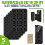 Cellet 5-Pack Mini Suction Cup Mat with 3M Adhesive – Black