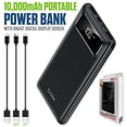 thumbnail image 1 of Cellet 10000mAh Portable Power Bank with Digital Display and 3 Charging Cables, 1 of 8