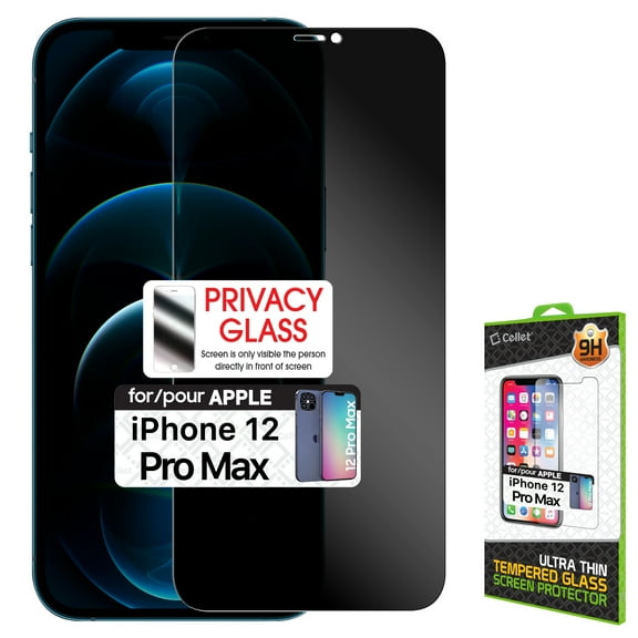Cellet Privacy Tempered Glass Screen Protector for Apple iPhone 12 Pro Max (0.8mm)
