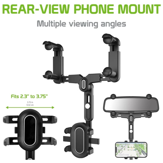 Cellet Rear-View Mirror Cell Phone Holder Mount with 360° Rotation