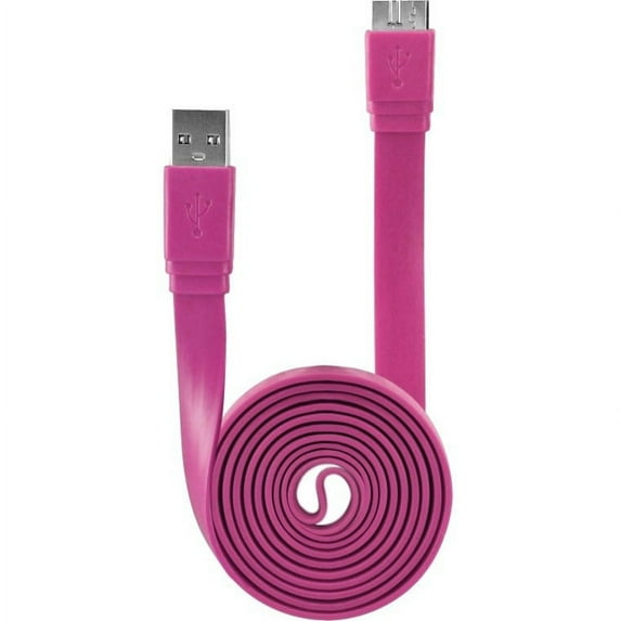 Cellet SuperSpeed USB 3.0 Type A to Micro-B Flat Cable -Purple