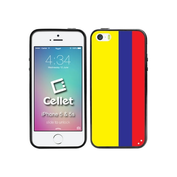 Cellet TPU / PC Proguard Case with Colombia Flag for Apple iPhone 5 & 5s
