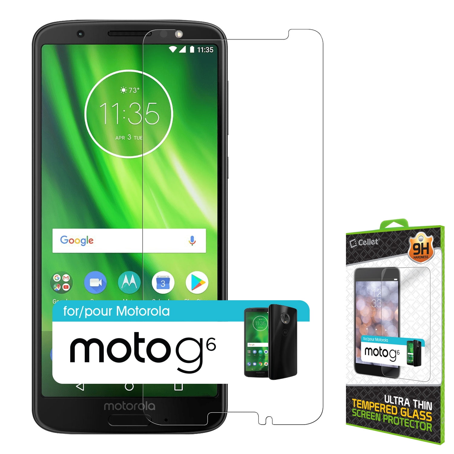 REY Pack 2X Pellicola Salvaschermo Per Motorola Moto G6 Play - Foto 2