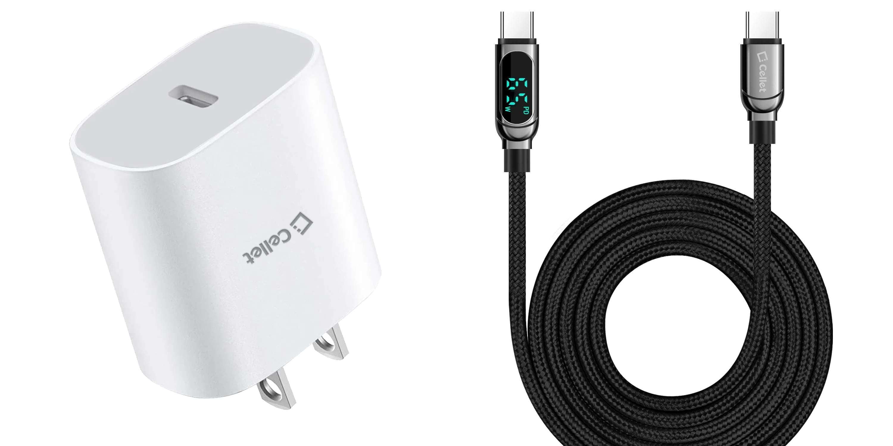 Cellet UL Certified 18W PD USB-C Wall Charger with 60W Digital LED ...