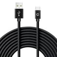 thumbnail image 1 of Cellet USB Type-C Cable Compatible with Kyocera DuraSport 5G (Extra Long Rugged Nylon Braided Fast Charging USB-C to USB-A Cable) - (10 Feet) - Black, 1 of 8