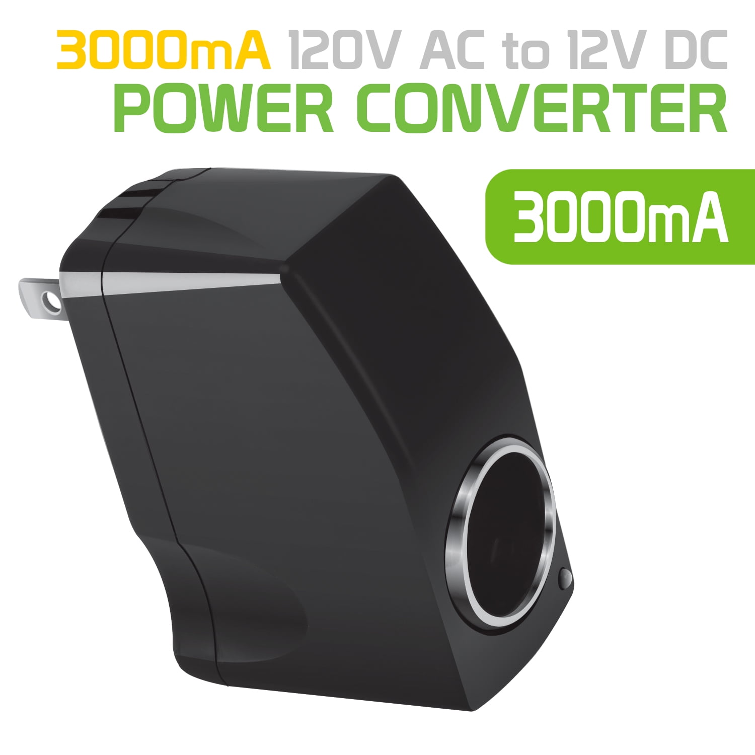 Cellet Universal 3,000mA 12V Output AC Wall to DC Car Cigarette Lighter