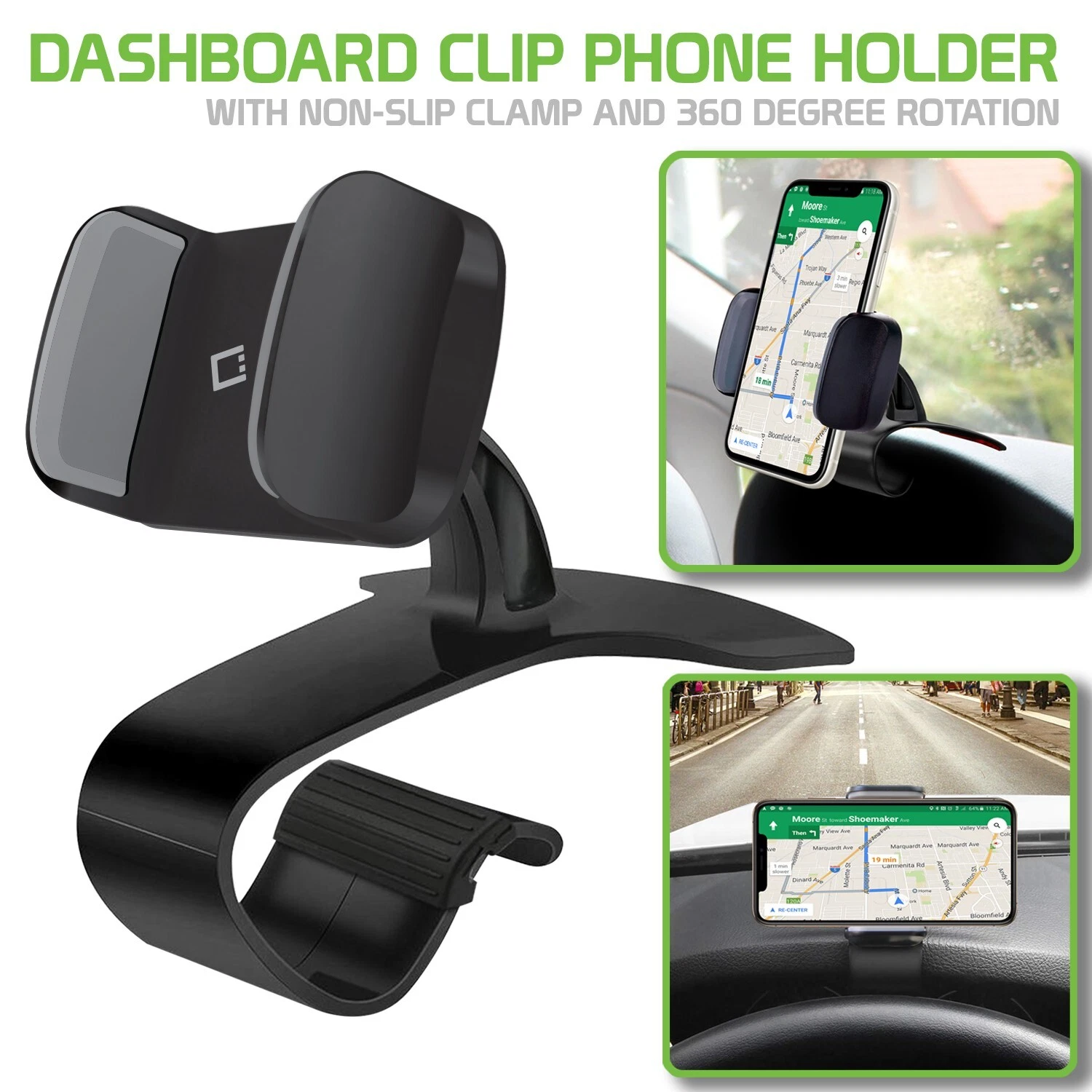 Cellet Universal Car Dashboard Cell Phone Holder Mount 360 Adjustable Cradle
