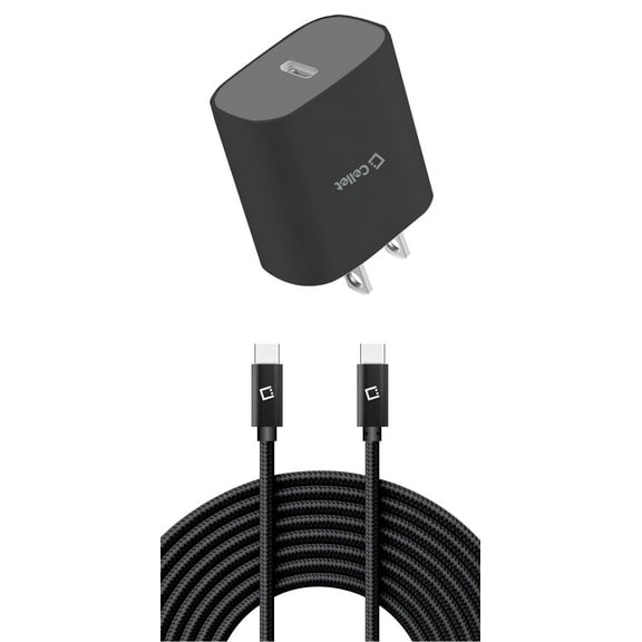 Cellet Wall Charger for OnePlus 10T 5G - UL Certified Safe & Fast Charging PD (Power Delivery) USB Type-C (USB-C Port) Home Travel Power Adapter with USB-C to USB-C Cable - Black