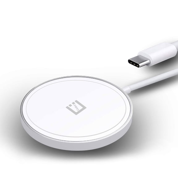 Cellet Wireless Charger for Samsung Galaxy S24 Ultra (15W Magnetic High Powered Fast Charging with USB-C Cable) - White