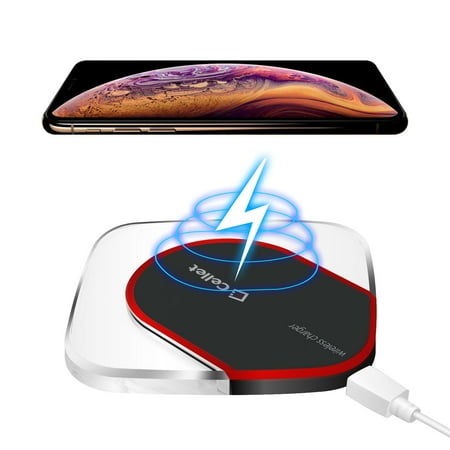 Cellet Wireless Charging Pad Compatible with Samsung Galaxy, Apple iPhone, Google Pixel & more