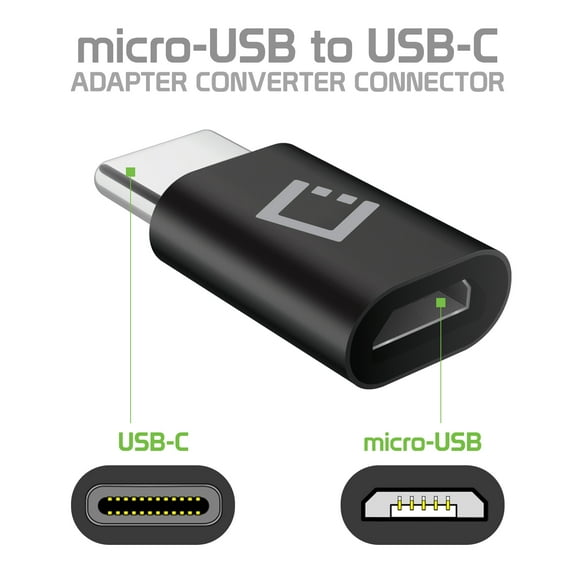 Cellet micro-USB to USB-C Adapter Converter Connector - Black