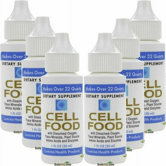 Cellfood Liquid Concentrate, 1 oz. Bottle (Pack of 6) - Original Oxygenating Formula Containing Seaweed Sourced Minerals, Enzymes, Amino Acids, Electrolytes, Superior Absorption- Gluten Free, GMO Free
