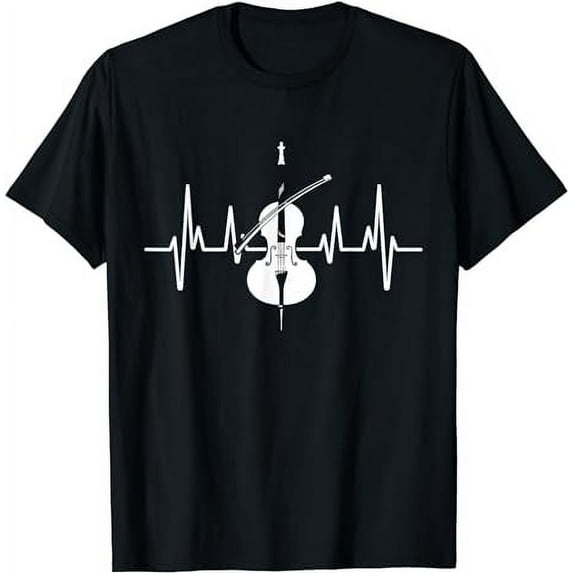 Cellist Musician Heartbeat Gift Classical Music Cello T-Shirt