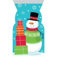 thumbnail image 1 of Cello Bag with Zipper, Snowman & Presents, Blue, 1 of 1