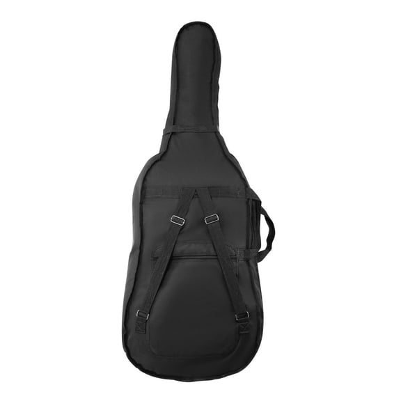 Cello Case 4/4 Full Size, Waterproof Nylon Lightweight Travel Bag with Bow Holders, Shoulder Straps, Black