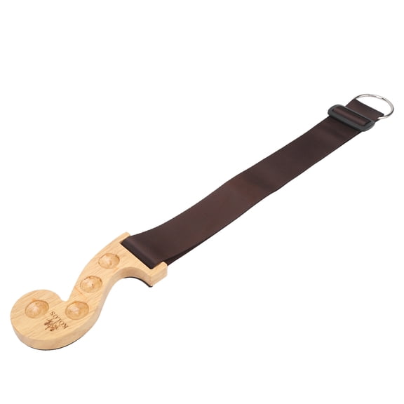 Cello Endpin Strap with Solid Wood Holder and Anti-Slip Nylon Band, Adjustable Instrument Support Accessory