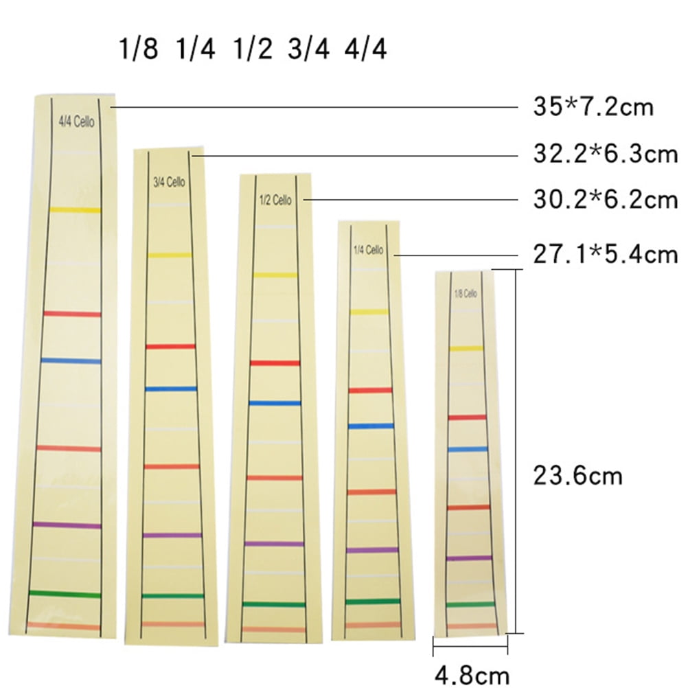Cello Finger Position Marker Sticker Labels Tape Violin Fingerboard Beginners Fingering Decals