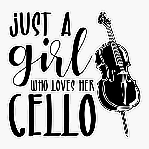 Cello Girl Music Lover Sticker