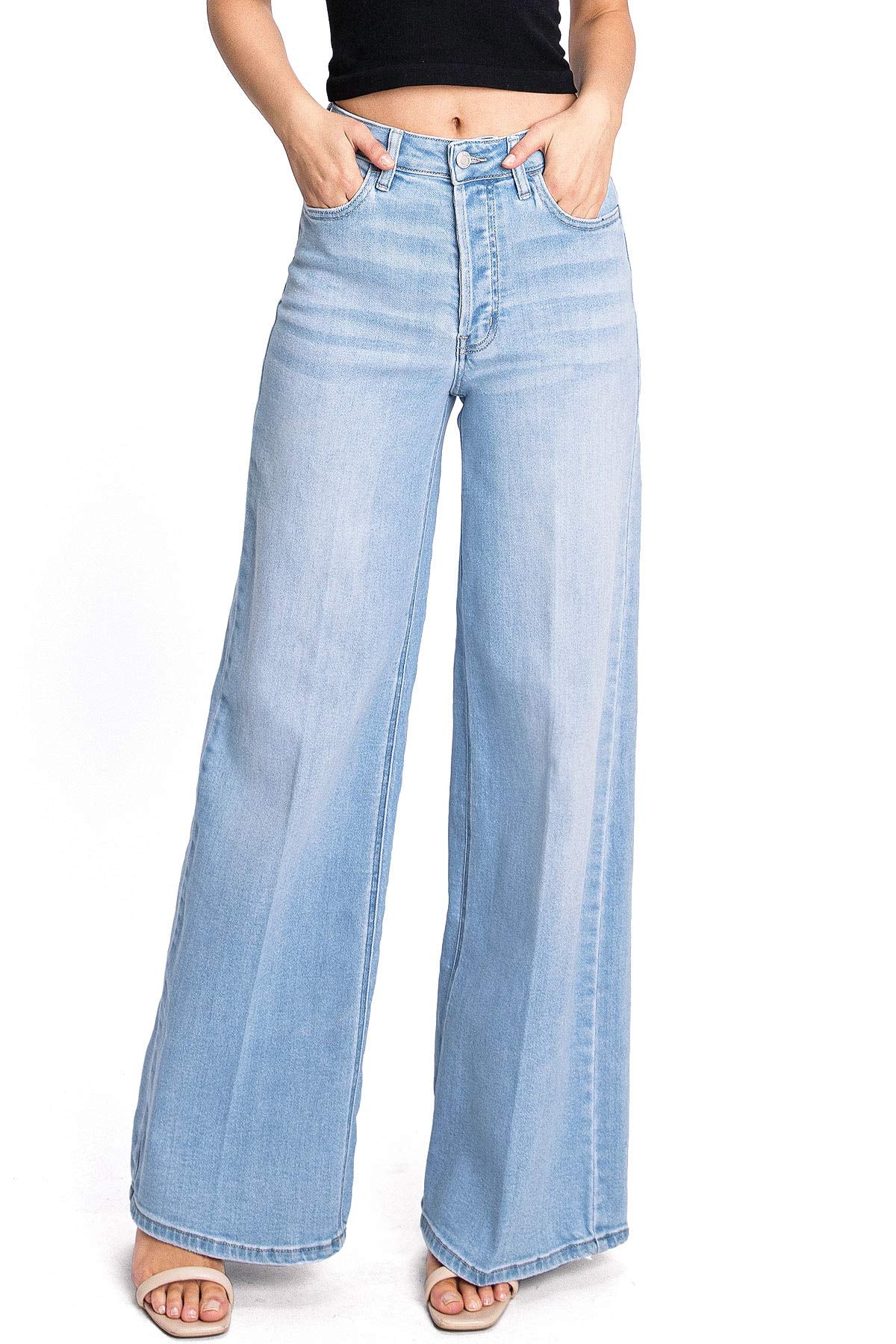 Juniors wide leg hot sale jeans