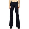 thumbnail image 1 of Cello Jeans Women's Juniors Mid Rise Stretchy Jegging Bell Bottom Flares (Black, 11), 1 of 3