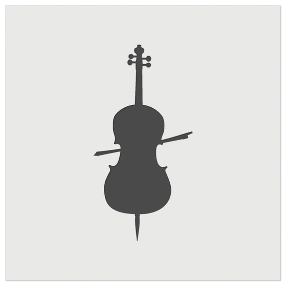 Cello Music Instrument Silhouette DIY Cookie Wall Craft Stencil - 7.0 Inch