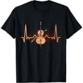 thumbnail image 1 of Cello Player Heartbeat Musician Cellist Gift Cello T-Shirt, 1 of 3