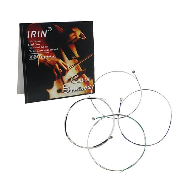 Cello Strings Replacement Full Sets with Steel Core Nickel Plated Ball End Nickel Chromium Wound Musical Instrument Part