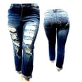 thumbnail image 1 of Cello WOMENS PLUS SIZE  Denim Jeans Ripped Distressed strech pants, 1 of 4