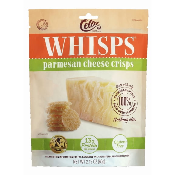 Cello Whisps, Parmesan Cheese Crisps, 2.12 Oz
