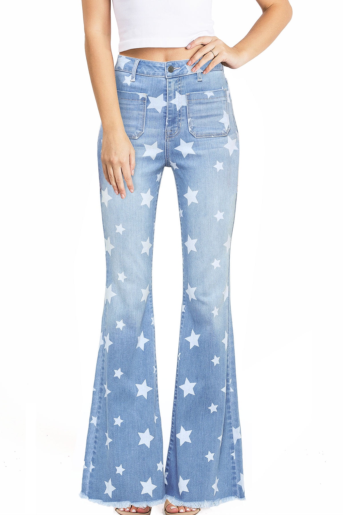 NEW WEST JEANS NAUTICAL STAR FLARE PANTS
