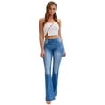 thumbnail image 1 of Cello Women's Juniors Mid Waist Skinny Fit Bootcut Pants, 1 of 10