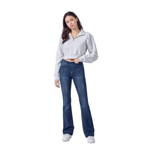Cello Women's Juniors Mid Waist Skinny Fit Bootcut Pants
